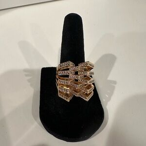 nOir jewelry 18k Plated Gold with Clear CZ stones
